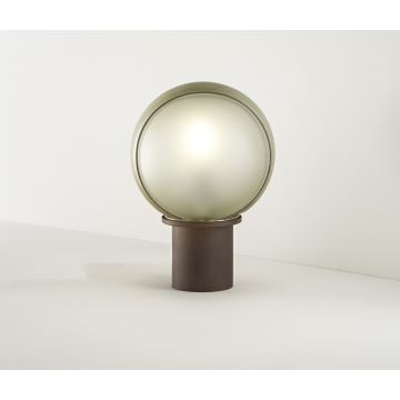 SIRU - Lampe de table FLORET 1xE14/40W/230V marron/gris Verre vénitien