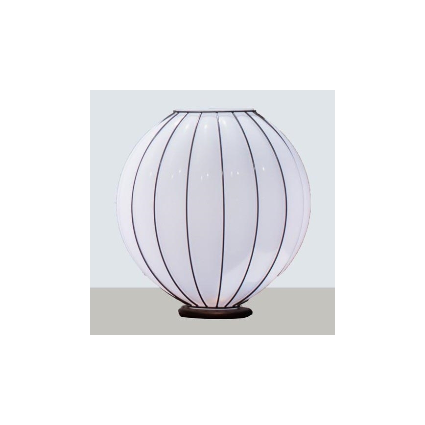 SIRU - Lampe de table SFERA 1xE27/60W/230V noir/blanc Verre vénitien