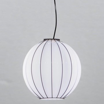 SIRU - Suspension filaire SFERA 1xE27/60W/230V d. 42 cm noir/blanc Verre vénitien