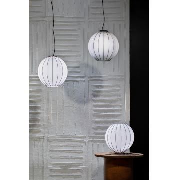 SIRU - Suspension filaire SFERA 1xE27/60W/230V d. 42 cm noir/blanc Verre vénitien