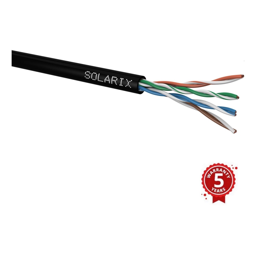 Solarix - Câble de branchement extérieur CAT5E UTP PE Fca 305m IP67