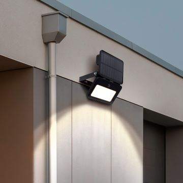 Projecteur solaire à intensité variable avec détecteur de mouvement et de crépuscule LED/6W/2200 mAh 3000/4000/6500K IP65