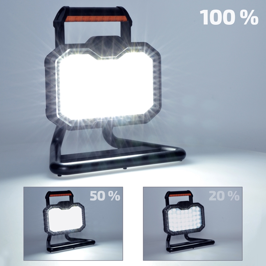 Projecteur à intensité variable rechargeable LED/20W/4400 mAh 4000K IP54