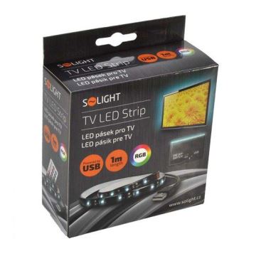 LOT 2x Ruban LED RGB pour TV avec télécommande IP65 LED/USB 50cm