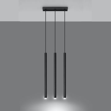 Suspension filaire PASTELO 3xG9/8W/230V noir