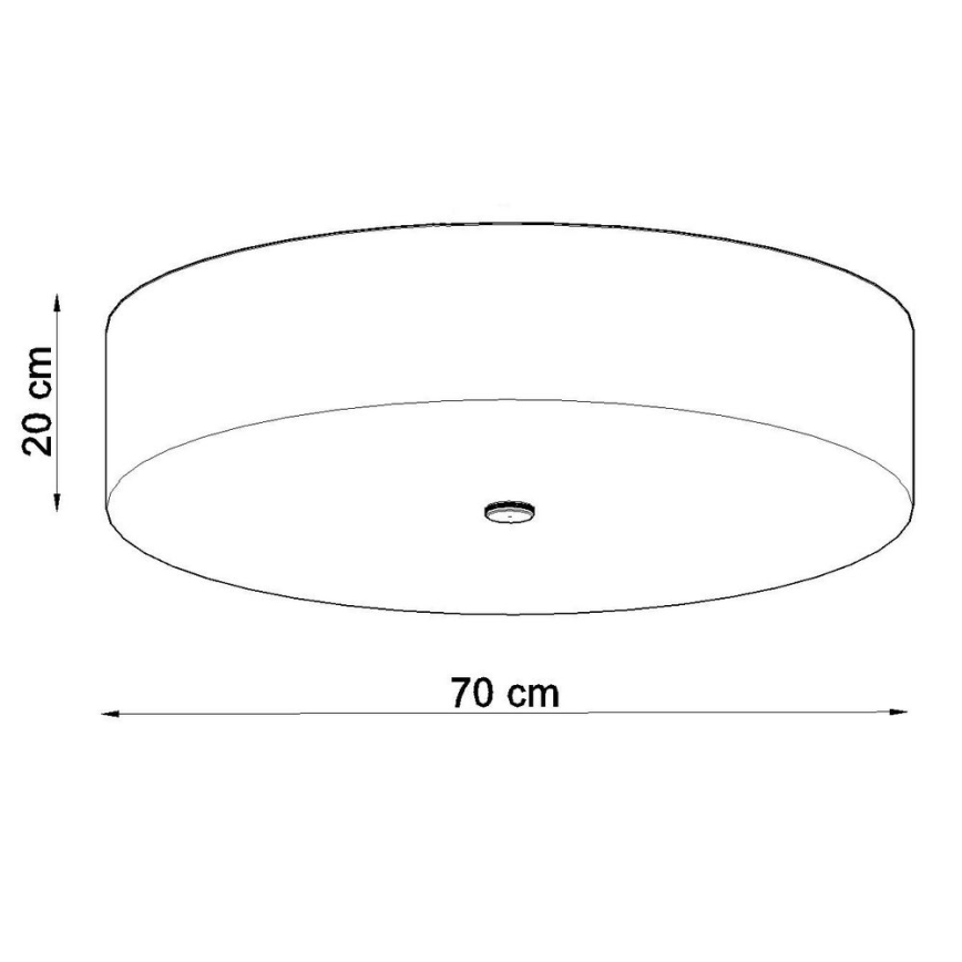 Plafonnier SKALA 6xE27/60W/230V d. 70 cm blanc