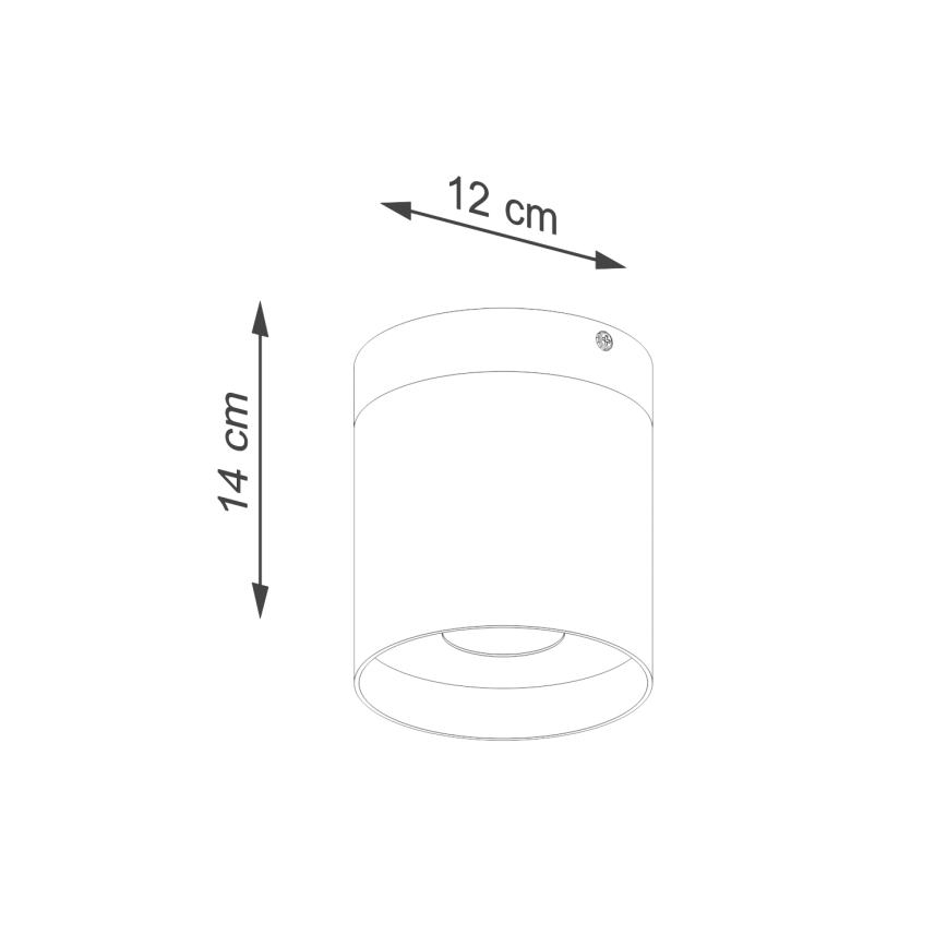 Spot RIF 1xGU10/10W/230V d. 12 cm blanc