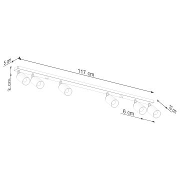 Spot WINX 6xGU10/10W/230V noir/doré