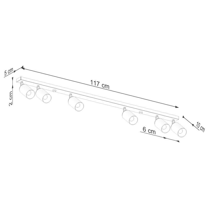 Spot WINX 6xGU10/10W/230V noir/doré