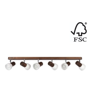 Spot de plafond NEL 6xE27/15W/230V pin - Certifié FSC