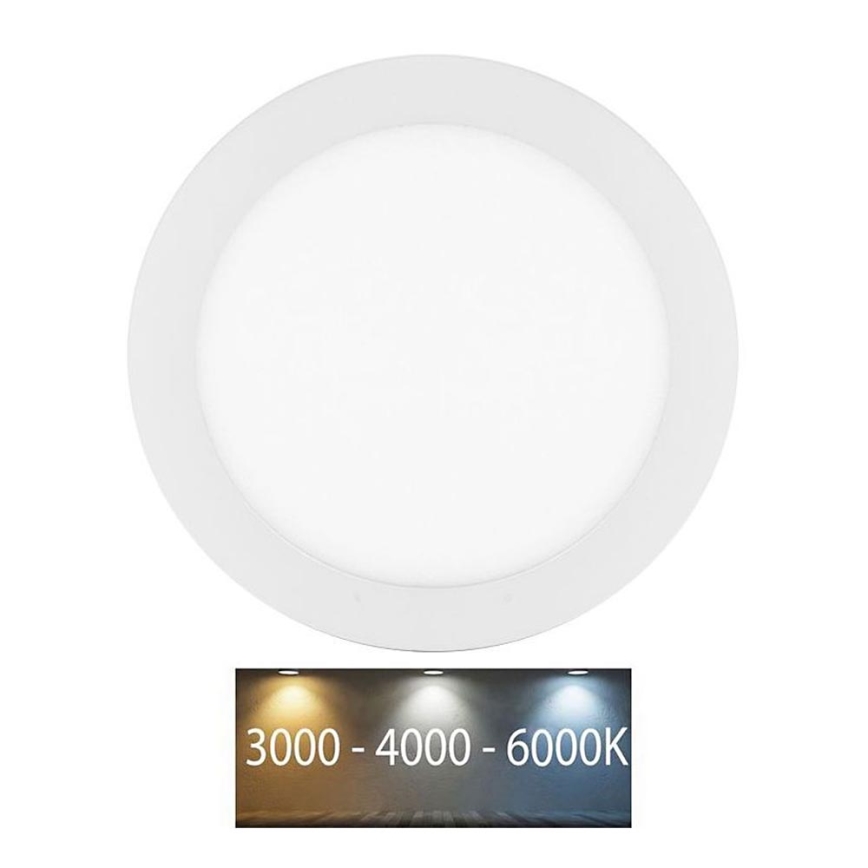 Spot encastrable de salle de bain LADA LED/25W/230V 3000/4000/6000K d. 30 cm IP44 blanc