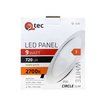 Spot encastrable QTEC LED/9W/230V 2700K d. 14,5 cm
