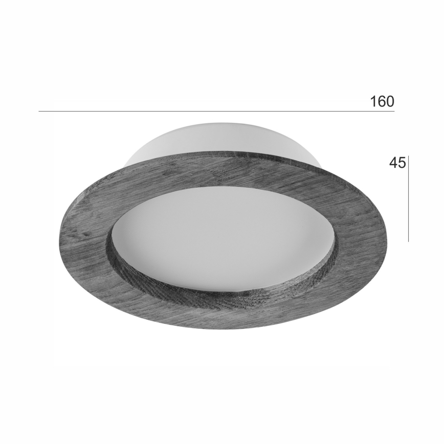 Spot encastrable WOODY SPOT LED/12,5W/230V 3000K chêne ø 16 cm