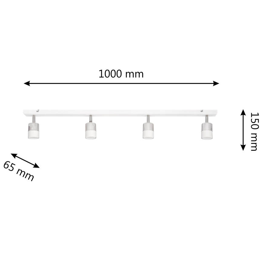 Spot LED TUBSSON 4xGU10/4,8W/230V blanc/chrome brillant