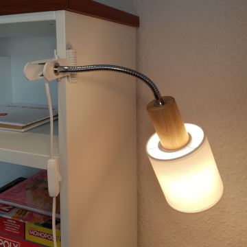 Lampe à pince TREEHOUSE 1xE27/25W/230V chêne - certifié FSC