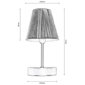 Lampe de table MILA 1xE14/25W/230V birch – FSC certifié