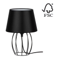 Spot-Light - Lampe de table MANGOO 1xE27/40W/230V noire - certifié FSC