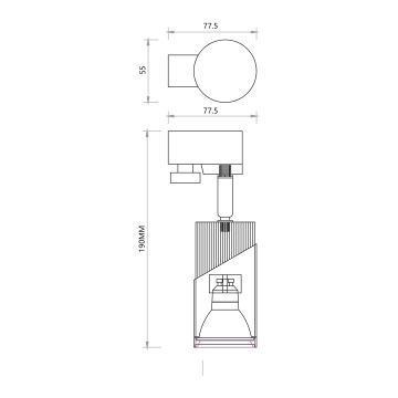 Spot NEO pour système de rail 1xGU10/8W/230V noir/doré