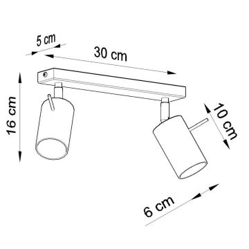 Spot plafond RING 2xGU10/40W/230V