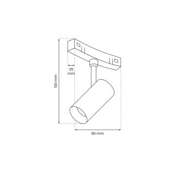 Spot pour système de rail MAGNETIC TRACK LED/7W/48V 4000K noir