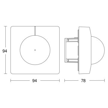 Steinel 058142 - Détecteur de mouvement IS 3180 V3 KNX carré blanc