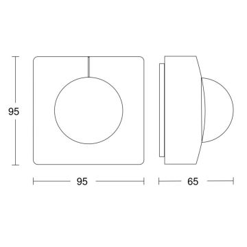 Steinel 058296 - Détecteur de mouvement IS 345 MX Highbay V3 KNX IP54 carré blanc