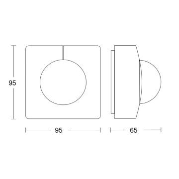 Steinel 058364 - Détecteur de mouvement IS 3360 MX Highbay V3 KNX IP54 carré blanc