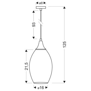 Suspension avec fil CELIA 1xE27/60W/230V