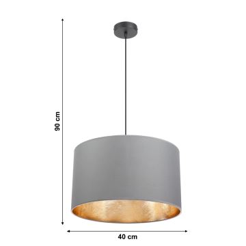 Suspension avec fil GLEAM 1xE27/60W/230V gris/or