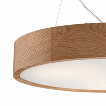 Suspension avec fil OAK 2xE27/60W/230V chêne ø 37 cm