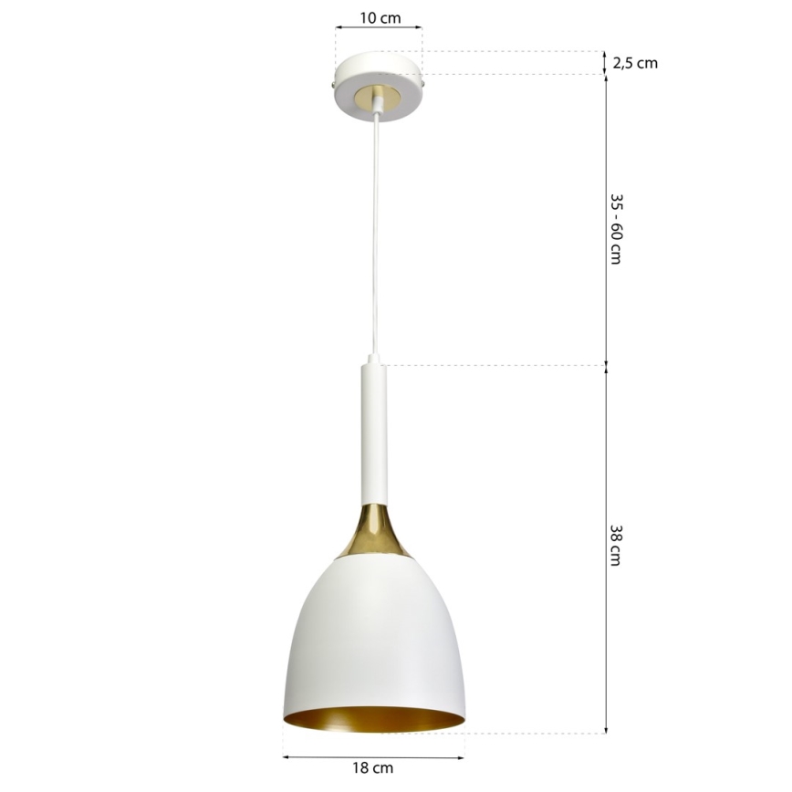 Suspension aveec fil CLARK 1xE27/60W/230V