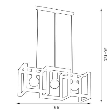 Suspension fil KARTEL 3xE27/60W/230V