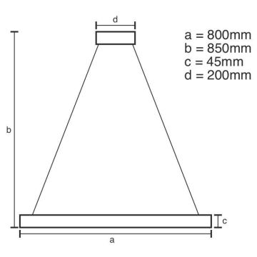 Suspension filaire à intensité variable LED/100W/230V 3000-6500K + télécommande