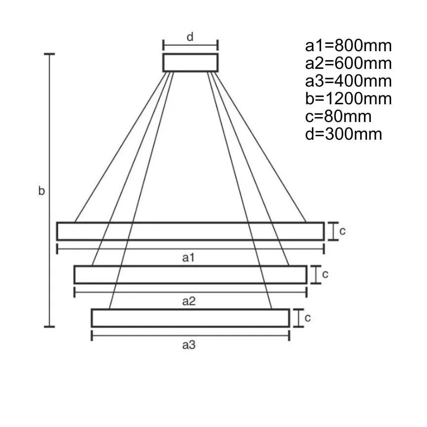 Suspension filaire à intensité variable LED/170W/230V 3000-6500K + télécommande