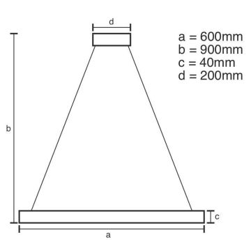 Suspension filaire à intensité variable LED/42W/230V 3000-6500K + télécommande