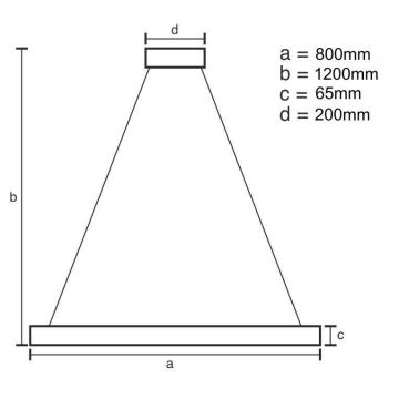 Suspension filaire à intensité variable LED/55W/230V 3000-6500K chrome + télécommande