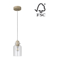 Suspension filaire ALESSANDRO 1xE27/60W/230V chêne - certifié FSC