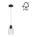 Suspension filaire ALESSANDRO 1xE27/60W/230V hêtre - certifié FSC