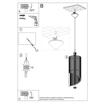 Suspension filaire ALEXIA 1xE27/60W/230V