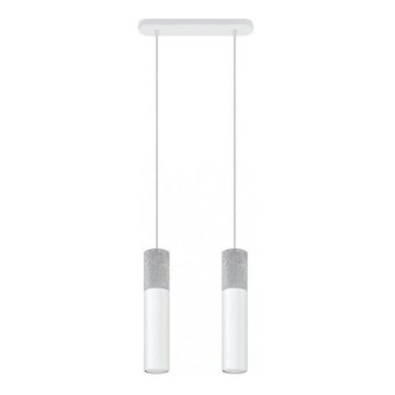 Suspension filaire BORGIO 2xGU10/40W/230V béton/métal blanc