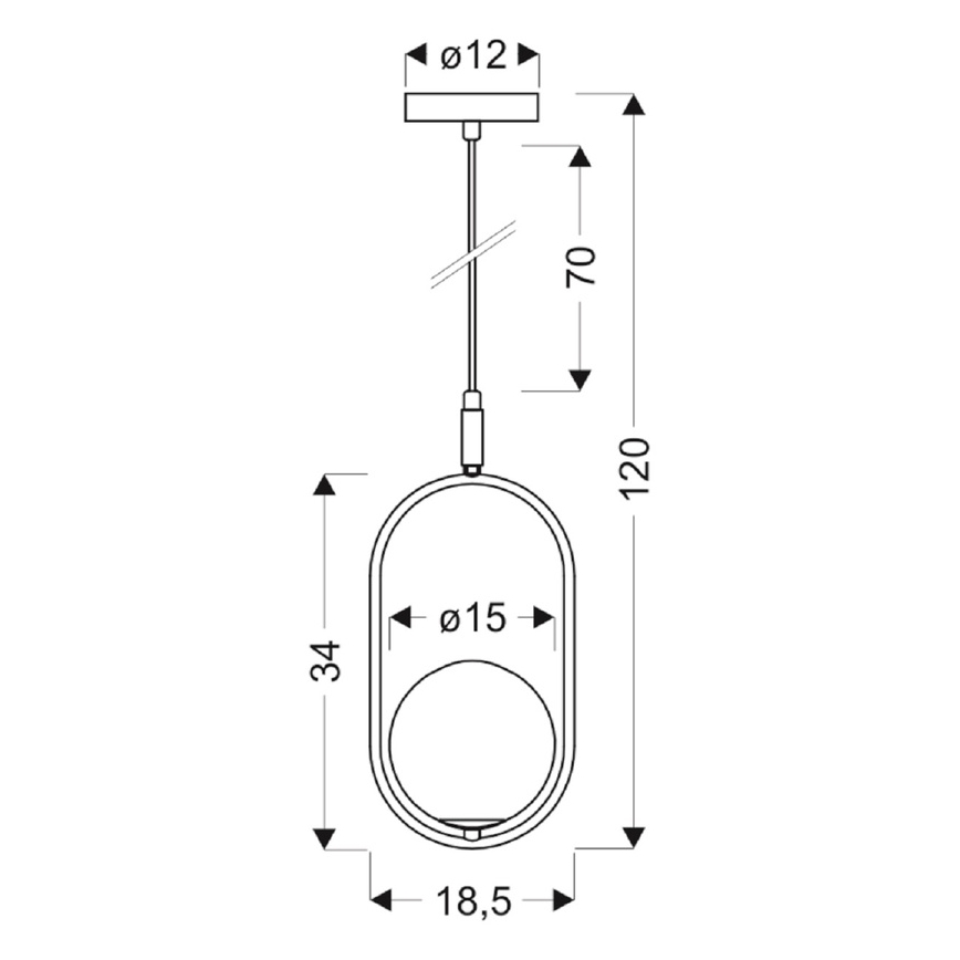 Suspension filaire CORDEL 1xG9/28W/230V chrome brillant