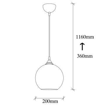 Suspension filaire GOLD 1xE27/40W/230V