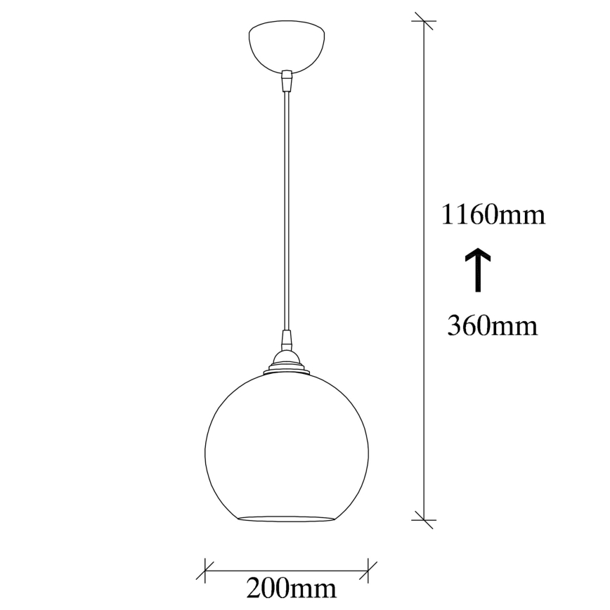 Suspension filaire GOLD 1xE27/40W/230V