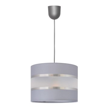 Suspension filaire HELEN 1xE27/60W/230V diam. 20 cm gris/argent