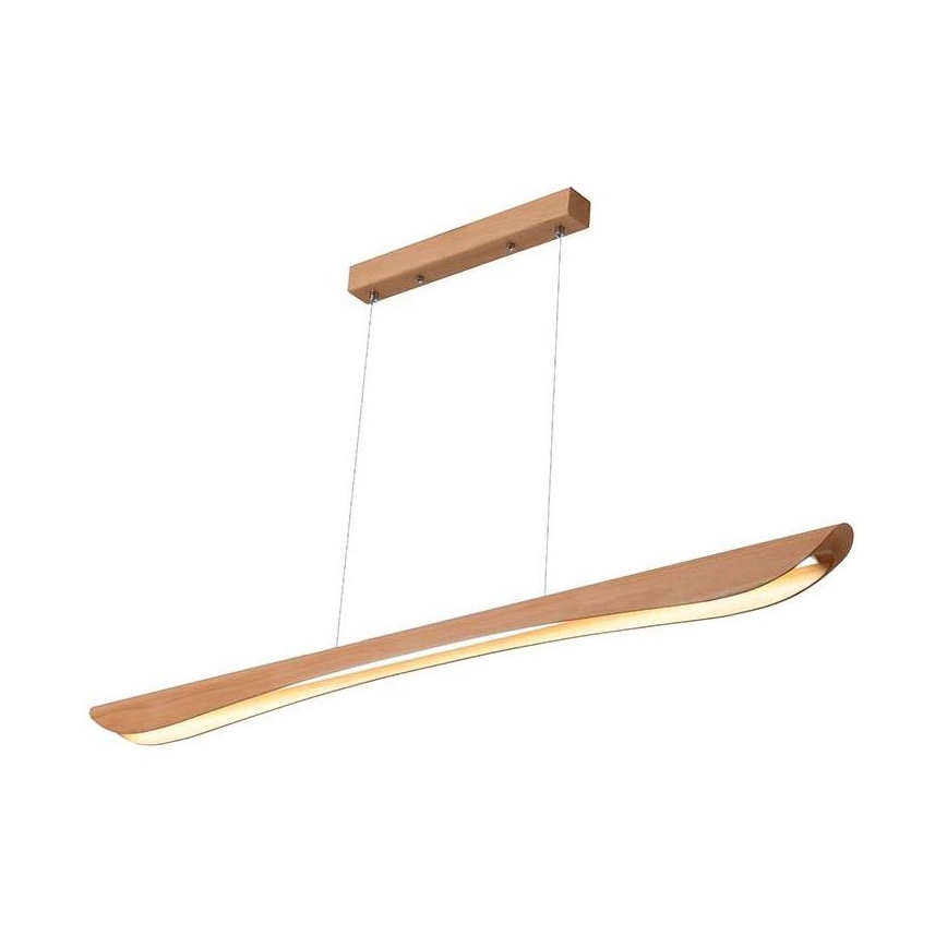 Suspension filaire LED/22W/230V 4000K 120 cm hêtre/bois massif