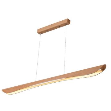 Suspension filaire LED/22W/230V 4000K 120 cm hêtre/bois massif