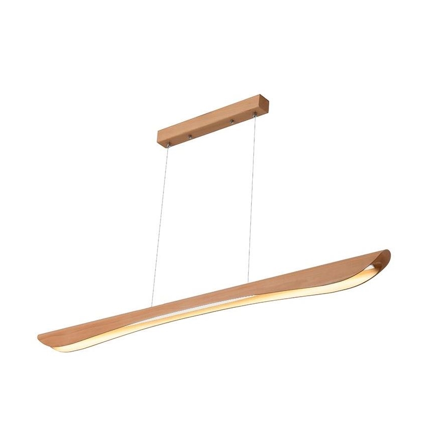 Suspension filaire LED/22W/230V 4000K 120 cm hêtre/bois massif