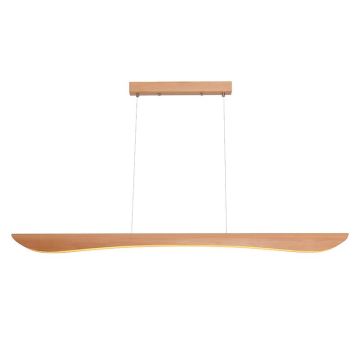 Suspension filaire LED/22W/230V 4000K 120 cm hêtre/bois massif