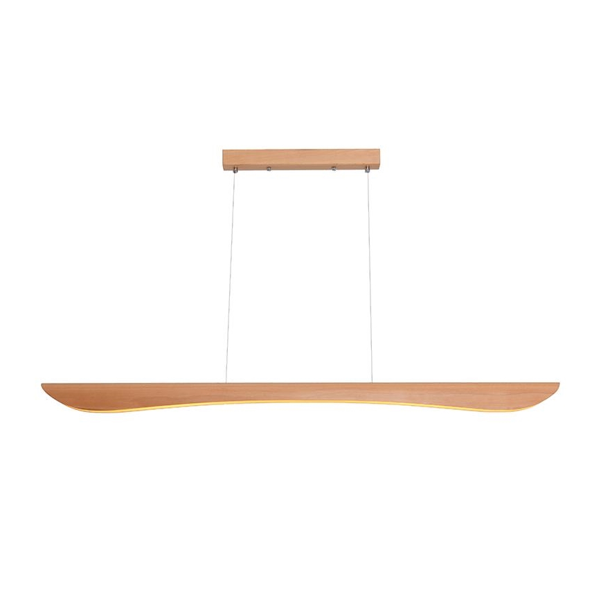 Suspension filaire LED/22W/230V 4000K 120 cm hêtre/bois massif