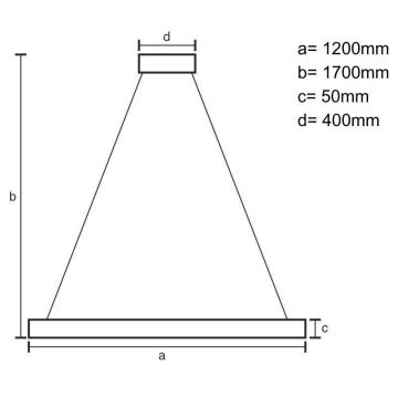 Suspension filaire LED/22W/230V 4000K 120 cm hêtre/bois massif